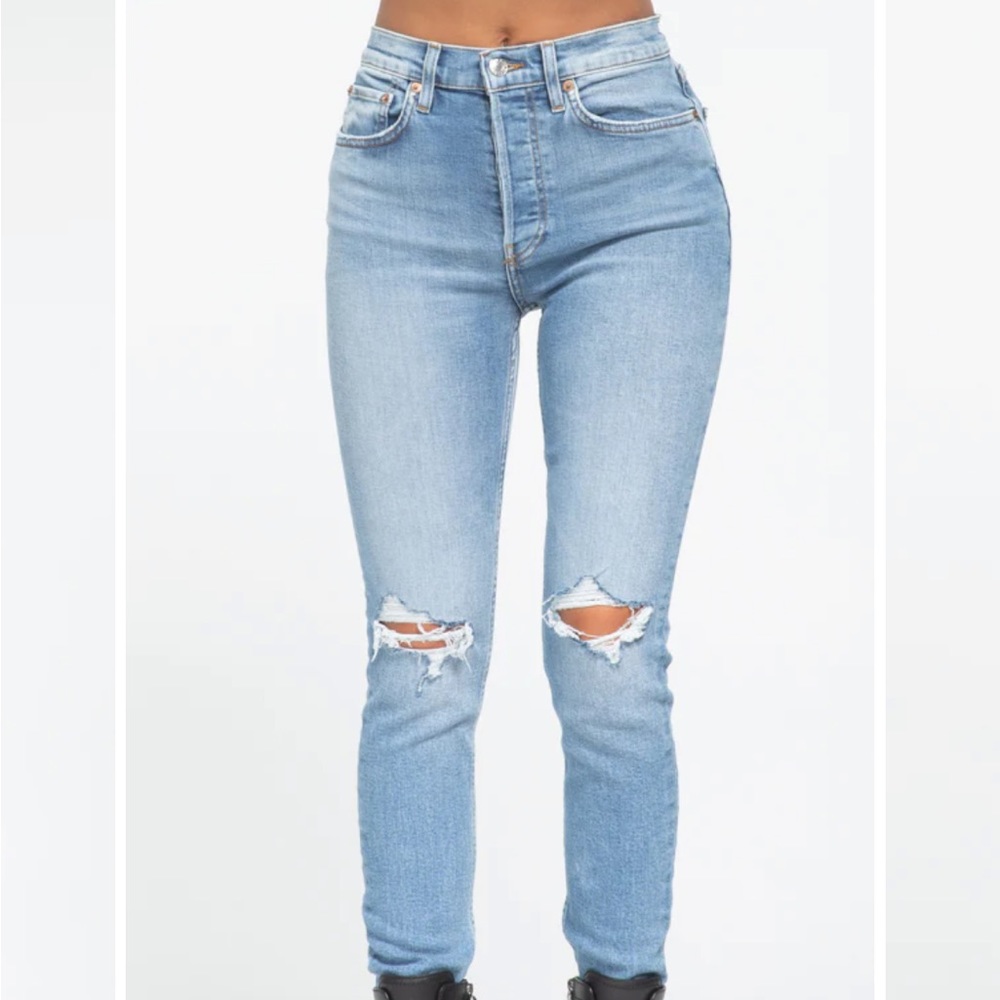 Re/done jeans: 90’s high rise ankle crop